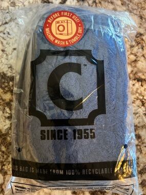 Campanelli Microfiber Towels Set (5)- Square / Blue - New In Original Packaging